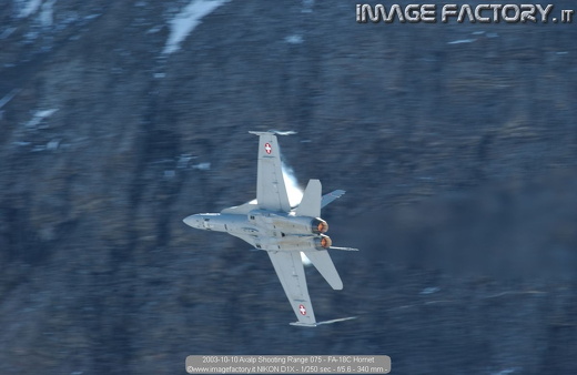 2003-10-10 Axalp Shooting Range 075 - FA-18C Hornet